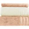 Handtuch-Set Hellorange-Creme, 3-teilig Soft Cotton