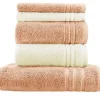Handtuch-Set Hellorange-Creme, 5-teilig  Soft Cotton