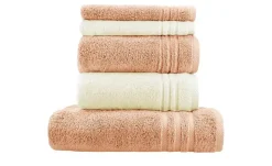 Handtuch-Set Hellorange-Creme, 5-teilig  Soft Cotton