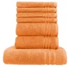 Handtuch-Set Orange, 7-teilig Soft Cotton | Höffner
