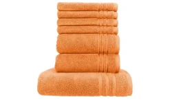 Handtuch-Set Orange, 7-teilig Soft Cotton | Höffner