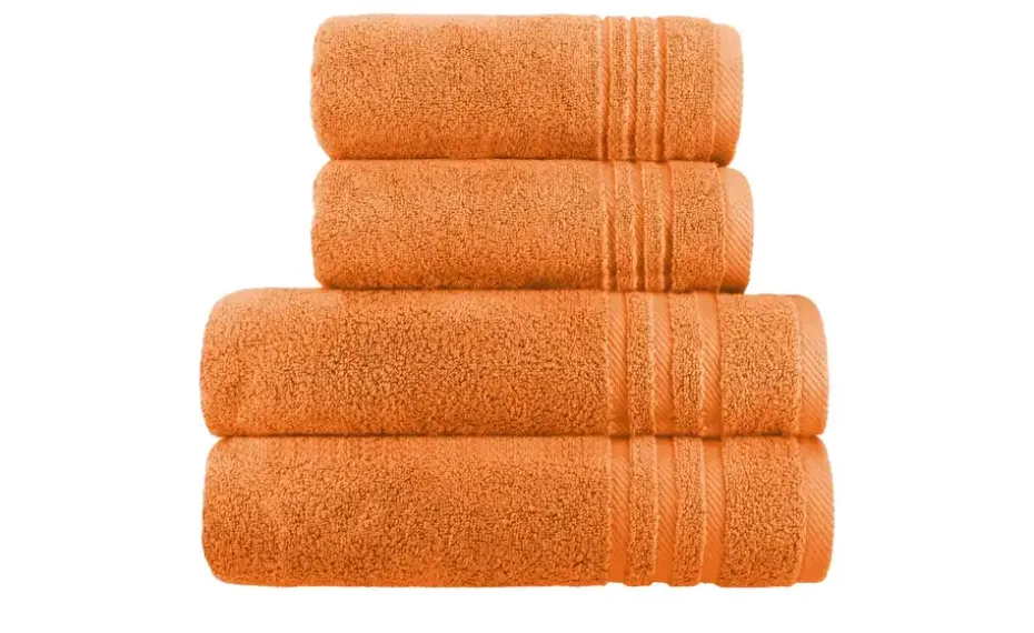 Handtuch-Set Orange, 4-teilig Soft Cotton | Höffner
