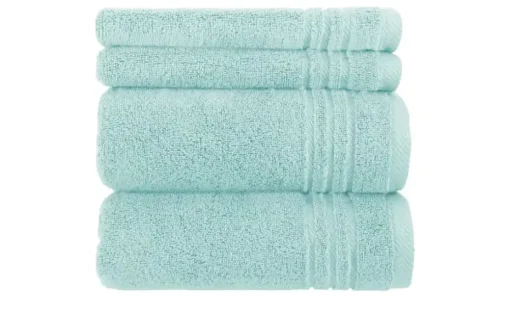 Handtuch-Set Türkis, 4-teilig Soft Cotton | Höffner