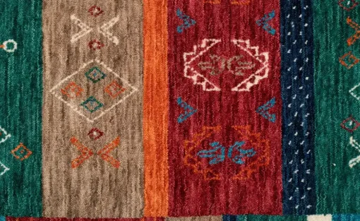 Handweber Panguni | Rostrot, mehrfarbig, 140x200 cm