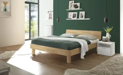 HASENA Massivholz-Bettgestell Forti | 140 cm, Eiche