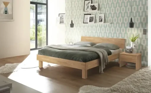 HASENA Massivholz-Bettgestell Forti | 140 cm, Eiche