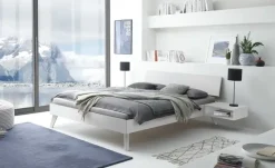 HASENA Massivholz-Bettgestell Ancona | Buche, Weiß, 140 cm