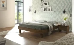 HASENA Massivholz-Bettgestell Rapallo | Nussbaum, 140 cm