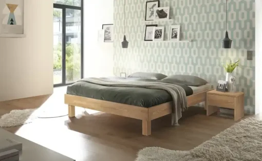 HASENA Massivholz-Bettgestell Rapallo | Eiche, 140 cm