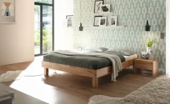 HASENA Massivholz-Bettgestell Rapallo | Kernbuche, 140 cm