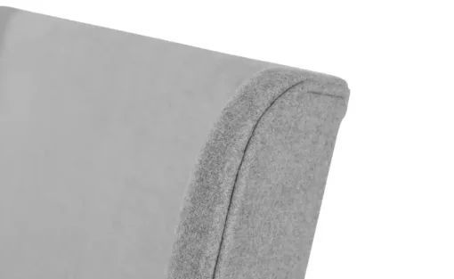 HASENA Massivholzbettgestell Oak Bianco | 160x200 cm, Kopfteilfarbe Hellgrau