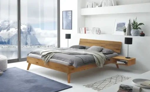 HASENA Massivholz-Bettgestell Ancona | Wildeiche, 140 cm