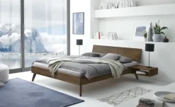 HASENA Massivholz-Bettgestell Ancona | Nussbaum, 140 cm