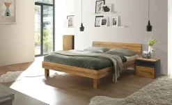 HASENA Massivholz-Bettgestell Forti | 140 cm, Wildeiche
