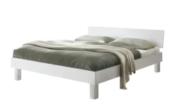 HASENA Massivholz-Bettgestell Forti | 140 cm, Buche, Weiß