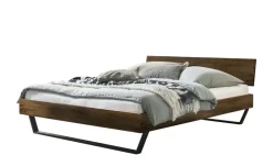 HASENA Massivholz-Bettgestell Asti | Nussbaum, Anthrazit, 180 cm