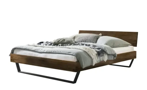 HASENA Massivholz-Bettgestell Asti | Nussbaum, Anthrazit, 180 cm