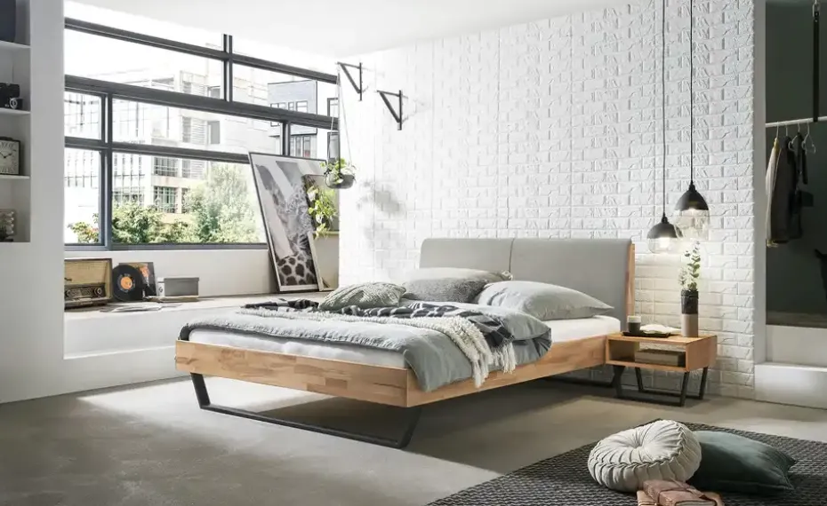 HASENA Massivholz-Bettgestell Pietro | 140 cm, 36 cm
