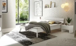HASENA Massivholz-Bettgestell Ortona | Buche, Weiß, 140 cm