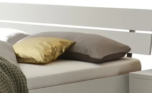 HASENA Massivholz-Bettgestell Ortona | Buche, Weiß, 140 cm