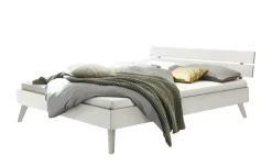HASENA Massivholz-Bettgestell Ortona | Buche, Weiß, 140 cm