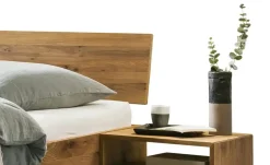 HASENA Massivholz-Bettgestell Asti | Wildeiche, Anthrazit, 140 cm