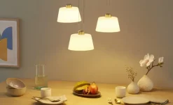 HELL-höllisch gutes Licht LED-Pendelleuchte | messingfarben