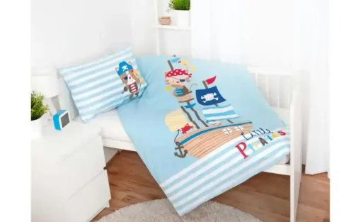 Herding Bettwäsche-Set Kleiner Pirat blau | Höffner