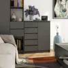 Highboard 80 cm breit Kuran | Graphit | Möbel Höffner