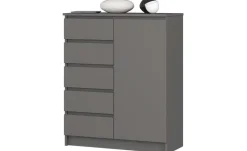 Highboard 80 cm breit Kuran | Graphit | Möbel Höffner