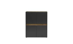 Highboard Cande | Anthrazit, Eiche (Nachbildung)