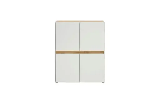 Highboard Cande | Weiß, Eiche (Nachbildung) | Höffner