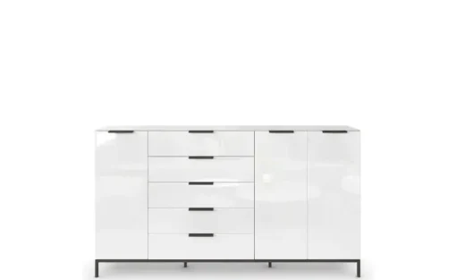 Highboard Flipp | Graphit, Weiß, Eiche Artisan (Nachbildung)
