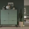 Highboard Linera | Grün, matt | Möbel Höffner