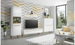 Highboard Malaren | Weiß, Eiche (Nachbildung) | Höffner