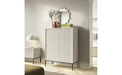 Highboard Nova | Beige, Schwarz, Goldfarben | Höffner