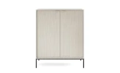 Highboard Nova | Beige, Schwarz, Goldfarben | Höffner