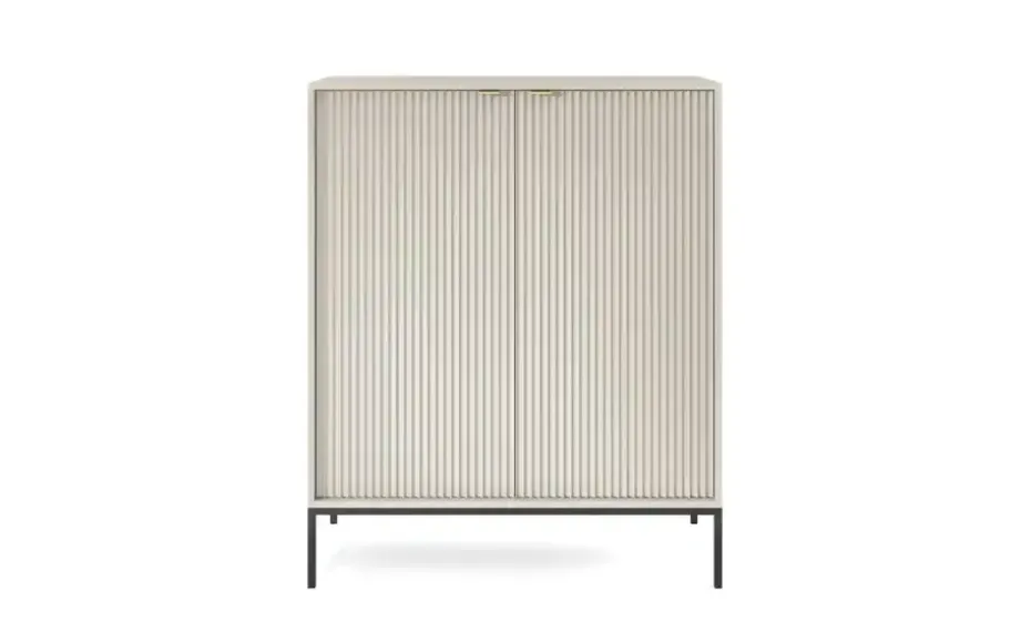 Highboard Nova | Beige, Schwarz, Goldfarben | Höffner