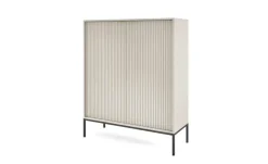 Highboard Nova | Beige, Schwarz, Goldfarben | Höffner