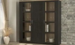 Highboard Toneo | Mooreiche (Nachbildung), Eiche (Nachbildung)