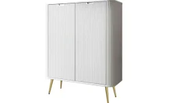 Highboard Zova | Weiß, Goldfarben | Möbel Höffner