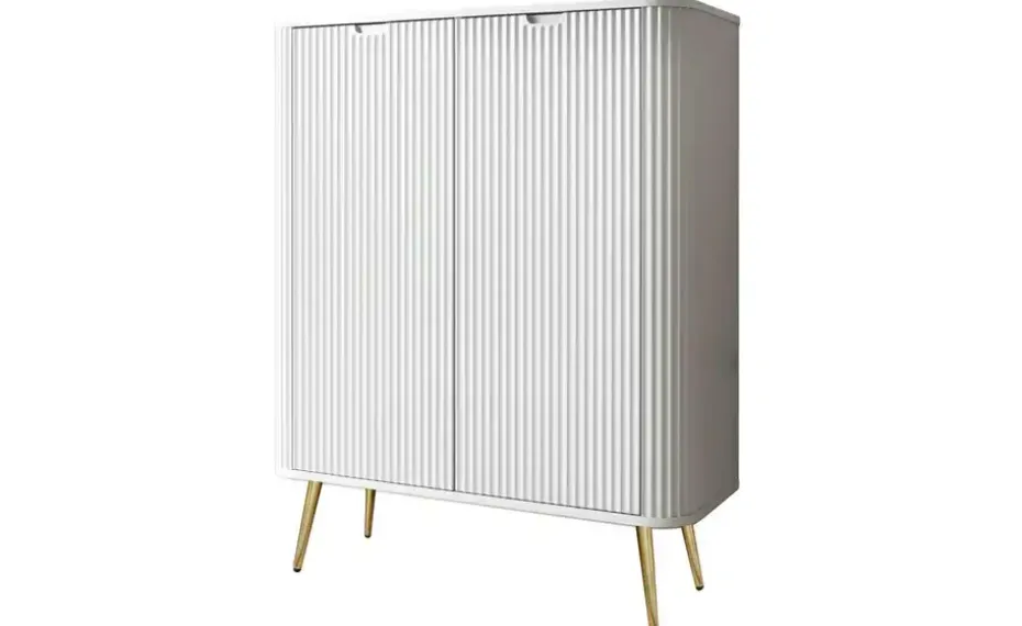 Highboard Zova | Weiß, Goldfarben | Möbel Höffner
