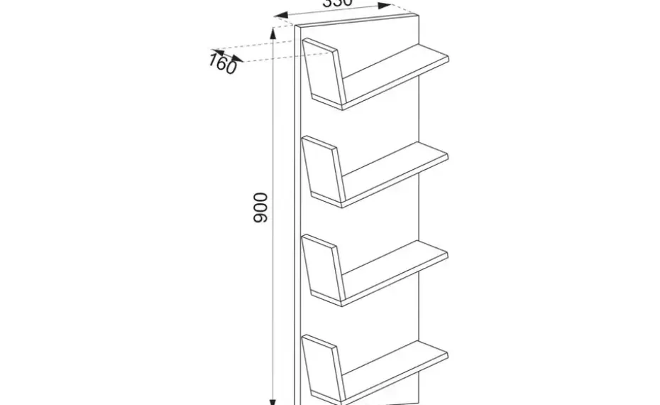 Hängeregale Lansi | Eiche Sonoma (Nachbildung)