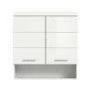 Hängeschrank SCHLOONSEE, Breite 74cm, 2 Türen, 1 offenes Fächer, MDF-Front, in verschiedenen Farben erhältlich, Badmöbel, Badschrank, Schrank, Bad Schloonsee | Weiß, hochglanz