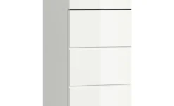 Hängeschrank SCHLOONSEE, Breite 74cm, 2 Türen, 1 offenes Fächer, MDF-Front, in verschiedenen Farben erhältlich, Badmöbel, Badschrank, Schrank, Bad Schloonsee | Weiß, hochglanz