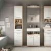 Hängeschrank SCHLOONSEE, Breite 37cm, 1 Tür, 1 offenes Fächer, 1 Einlegeboden, MDF-Front, in verschiedenen Farben erhältlich, Badmöbel, Badschrank, Schrank, Bad Schloonsee | Weiß, wechselbar