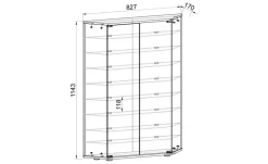 Hängevitrine Benila | silberfarben | Möbel Höffner