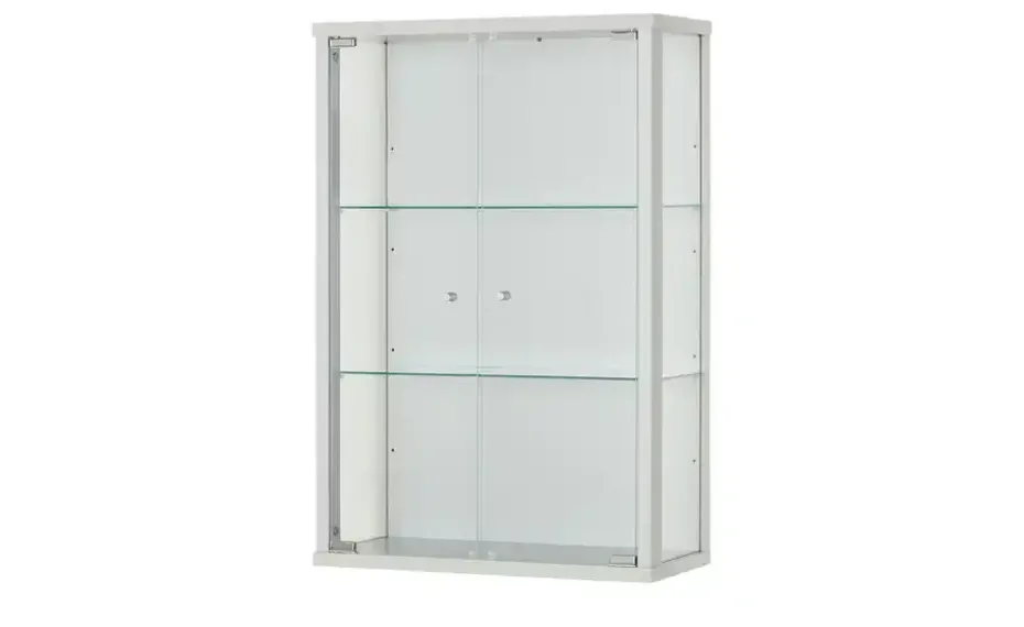 Hängevitrine Cristal | silberfarben, transparent