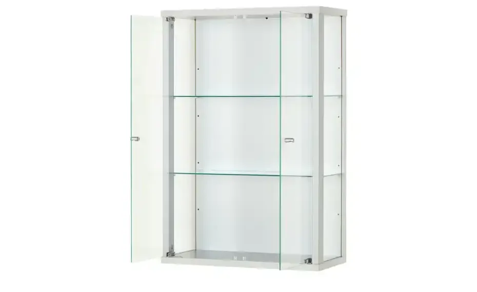 Hängevitrine Cristal | silberfarben, transparent