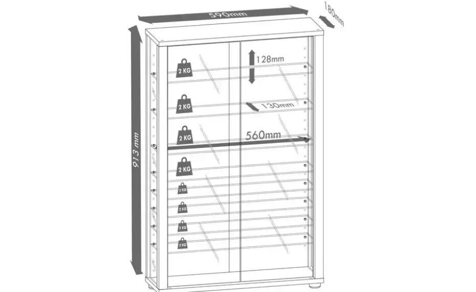 Hängevitrine Udina | Möbel Höffner